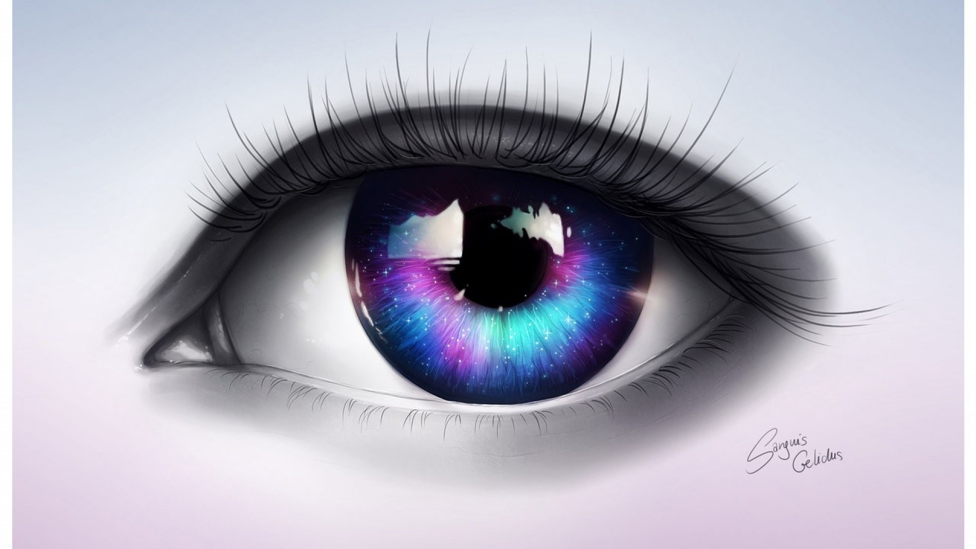 1920x1080 Beautiful Drawing Of An Eye - Galaxy Eye Drawing