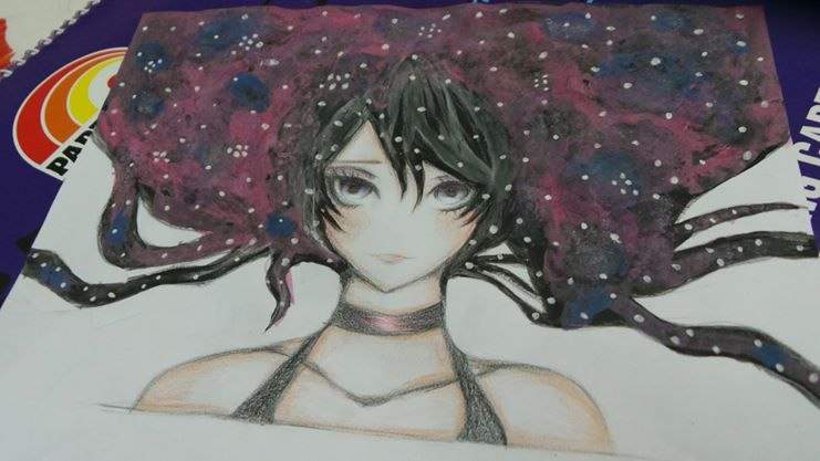 741x417 Galaxy Girl Drawing! Anime Amino - Galaxy Hair Drawing