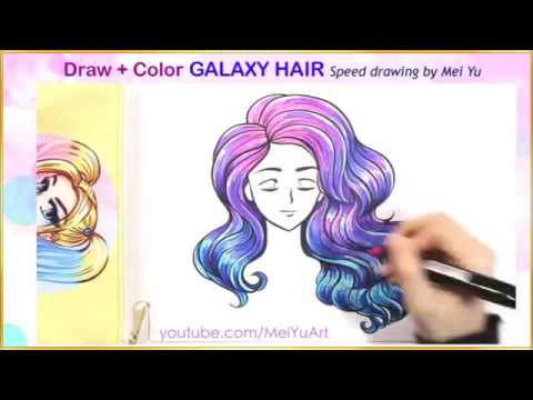 480x360 Draw And Color Galaxy Hair - Galaxy Hair Drawing