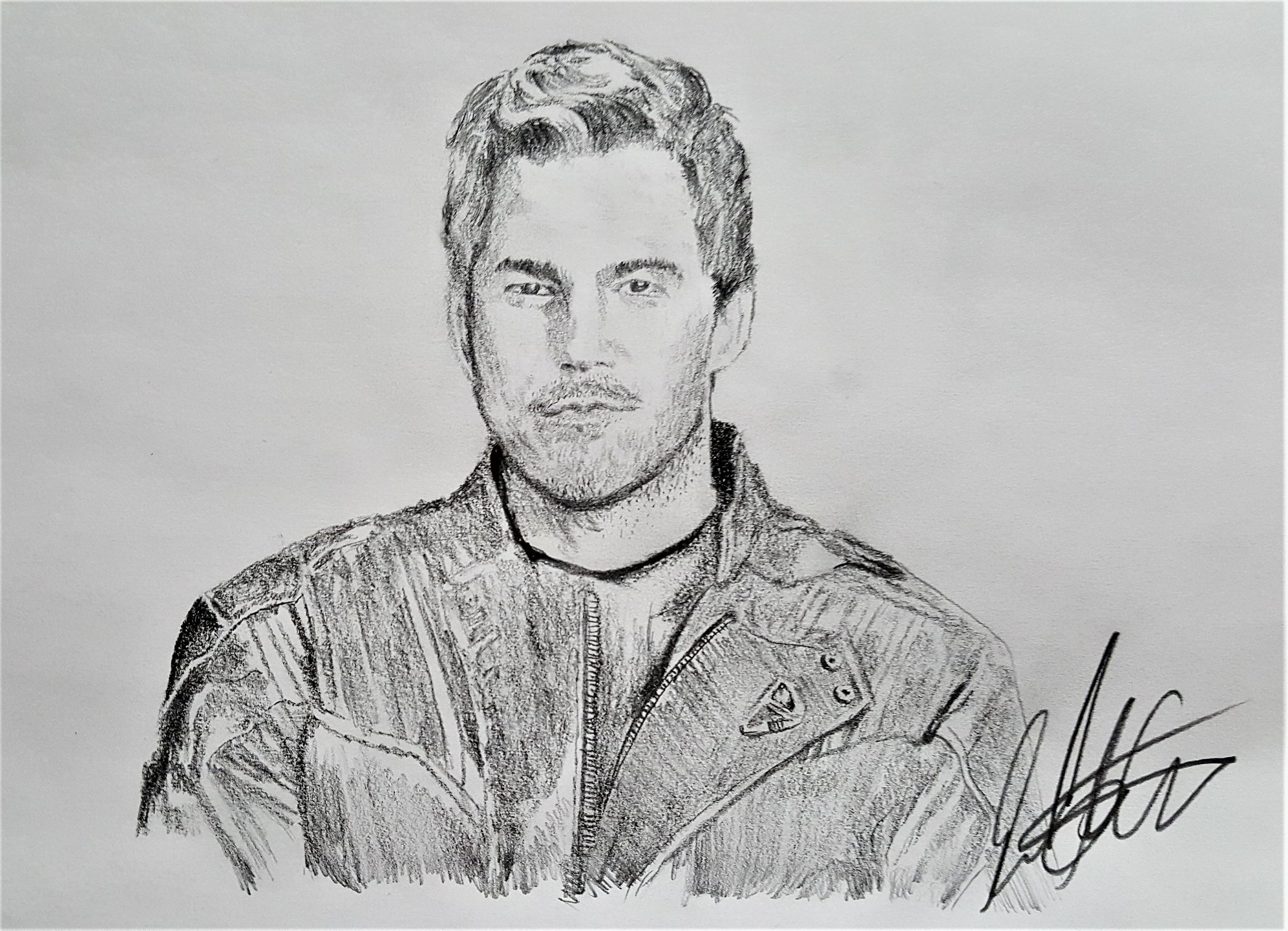 1993x1440 Star Lord - Galaxy Pencil Drawing