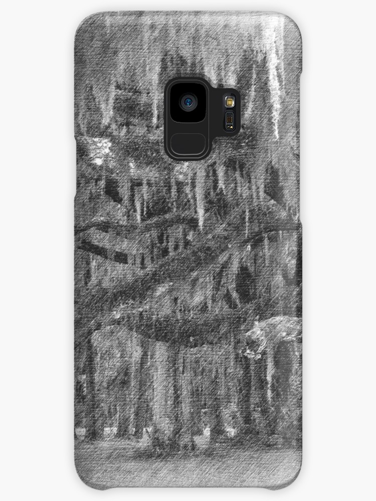 750x1000 Pencil Drawing Of Moss Covered Live Oak Trees Cases Skins - Galaxy Pencil Drawing