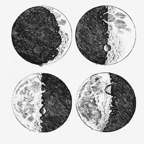500x500 Galileo's Moon Drawings - Galileo Drawings