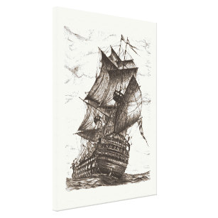 307x307 galleon drawing gifts on zazzle ca - Galleon Drawing