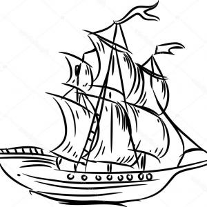 300x300 png galleon drawing sailing ship clip art pirate ship lazttweet - Galleon Drawing