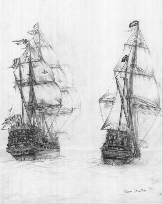 559x700 ship drawing inspirational the pirates - Galleon Ship Drawing
