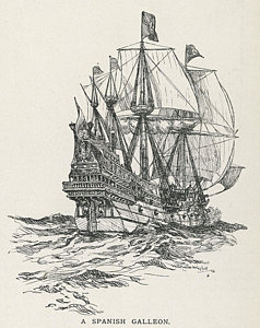 Galleon Ship Drawing at PaintingValley.com | Explore collection of ...