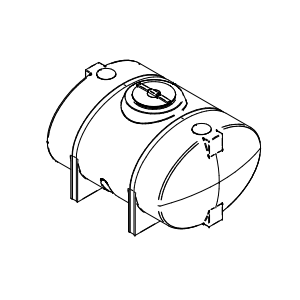 300x300 gallon horizontal leg storage plastic tank - Gallon Drawing