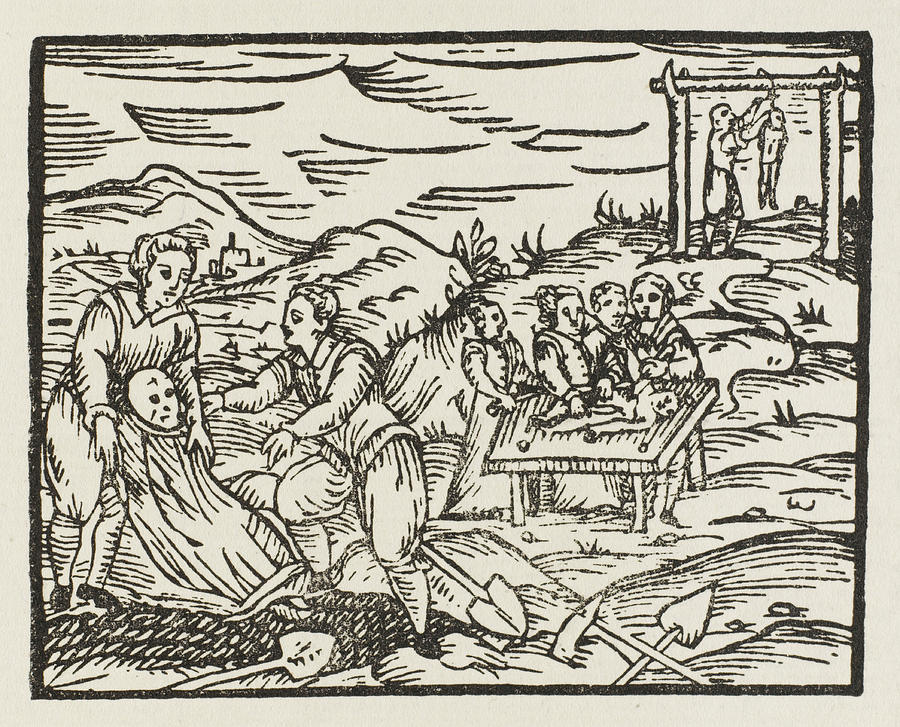 900x727 witches rob graves and gallows drawing - Gallows Drawing