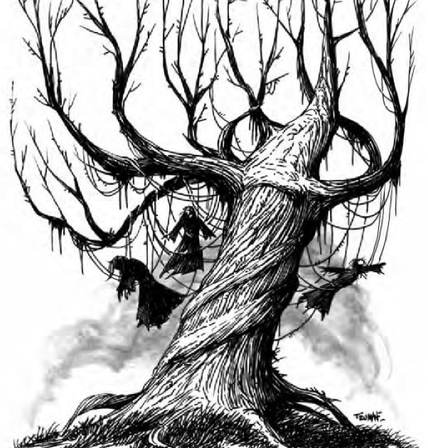 602x630 Gallows Tree Vinegar Tom Sketches, Pictures To Draw, Drawings - Gallows Drawing