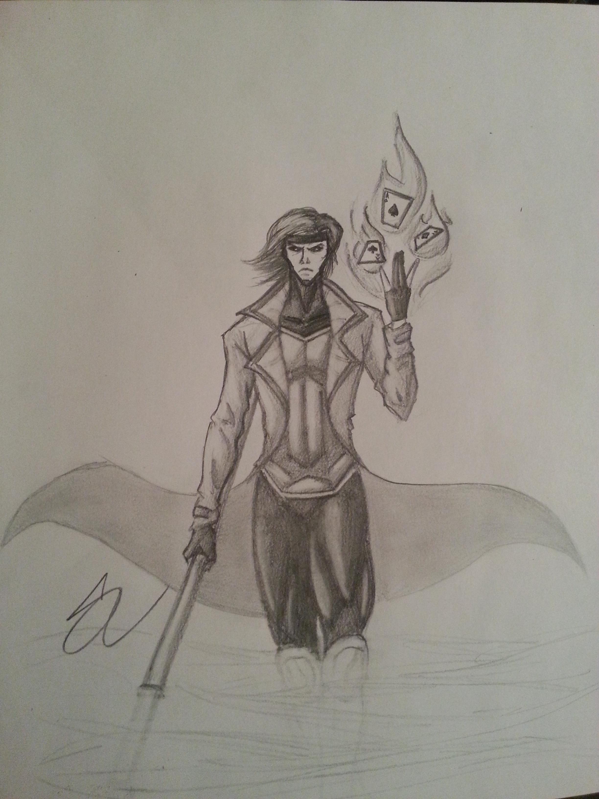2448x3264 gambit drawing xmen - Gambit Drawing