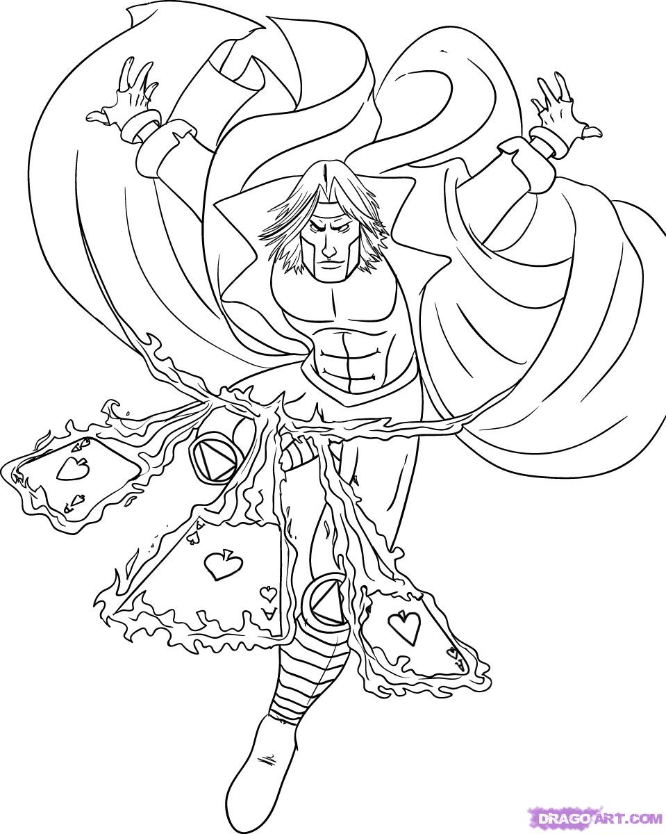 959x1200 How To Draw Gambit, Step - Gambit Drawing