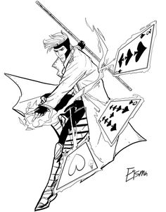 236x300 Best Lineart Gambit - Gambit Drawing