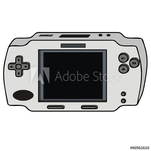 500x500 game console vector drawing - Game Console Drawing
