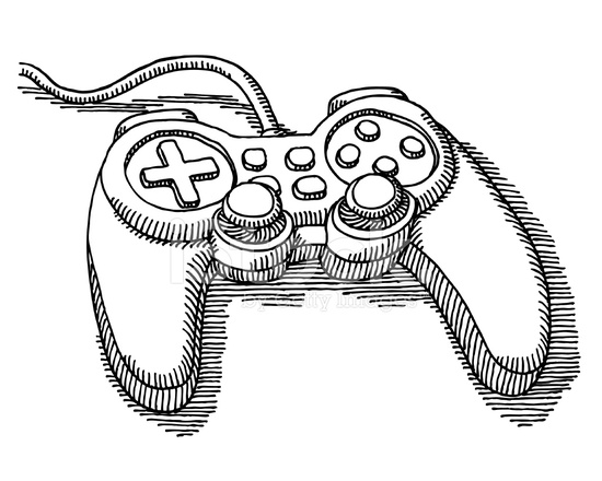 550x440 Video Game Controller Drawing Stock Vector - Game Controller Drawing