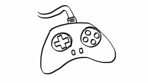 490x276 Video Games Drawing At Getdrawings Free For Personal Use Video - Game Controller Drawing