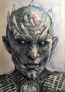 214x300 Game Of Thrones Original Drawing Fan Art The Night King White - Game Of Thrones Drawings
