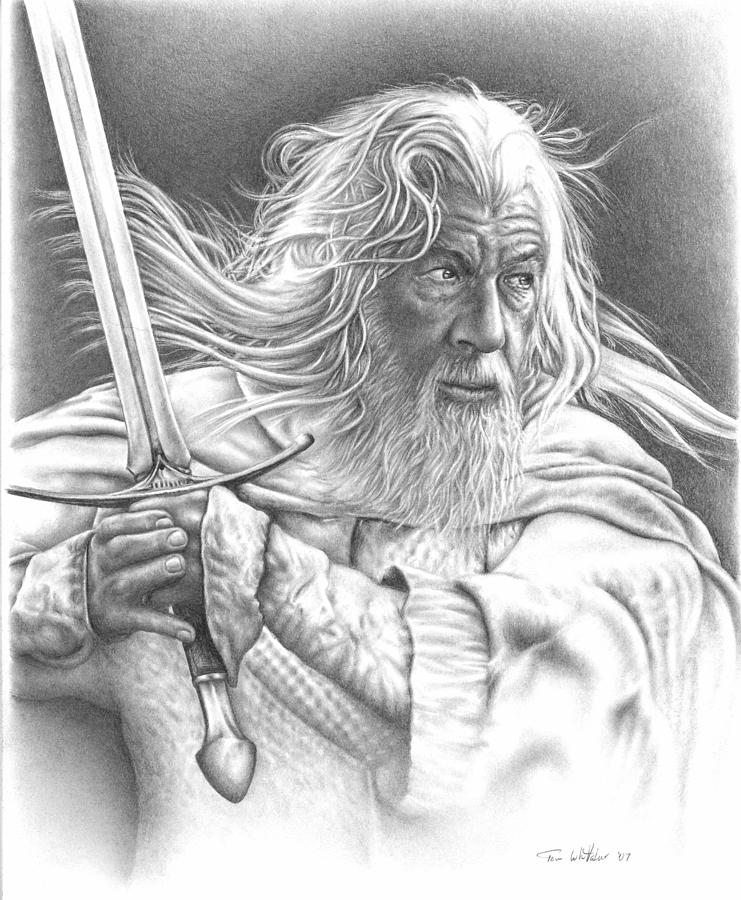 741x900 Gandalf Drawing - Gandalf Drawing