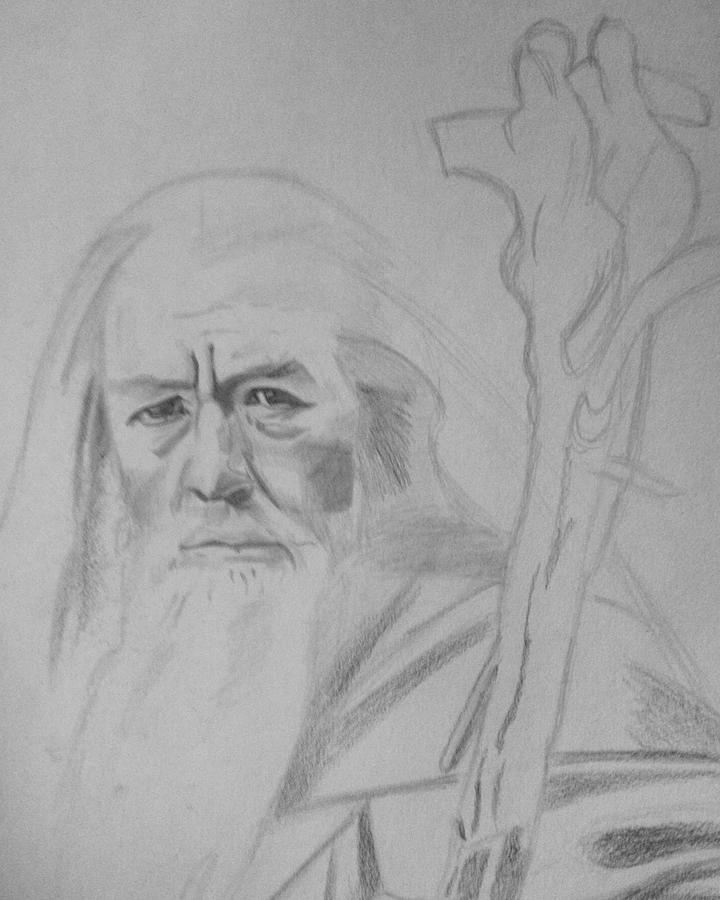720x900 Gandalf Drawing - Gandalf Drawing