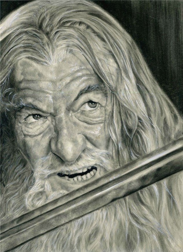 634x876 Gandalf Pencil Drawing - Gandalf Drawing