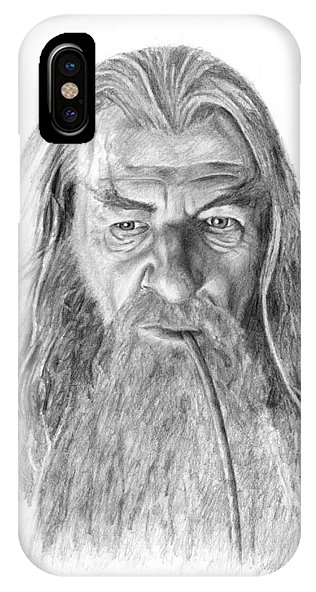 316x592 Gandalf Photo Realistic Pencil Drawing Iphone X Case For Sale - Gandalf Drawing