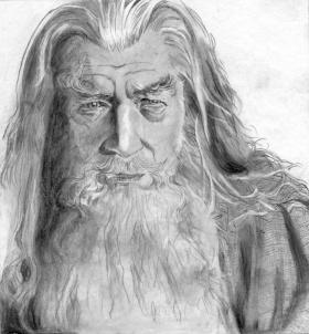 280x302 How To Draw Gandalf, Lord Of The Rings, Step - Gandalf Drawing