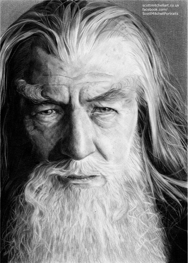 761x1068 The Mirror Pencil Drawing Of Gandalf - Gandalf Drawing