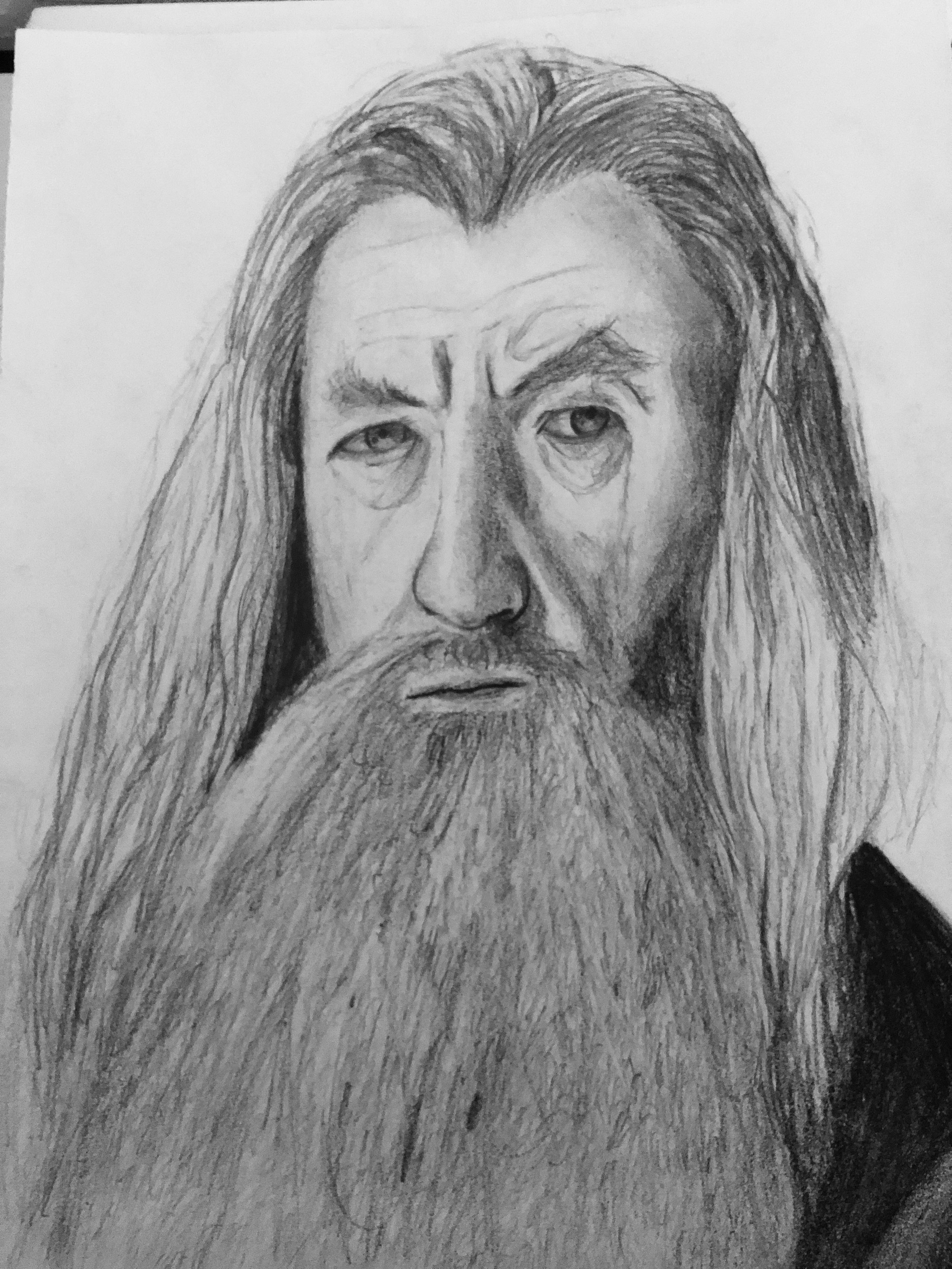 3024x4032 Gandalf Drawing I Did For Art Class Lotr - Gandalf Drawing
