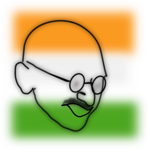 300x300 Gandhi Clip Art - Gandhi Drawing Outline