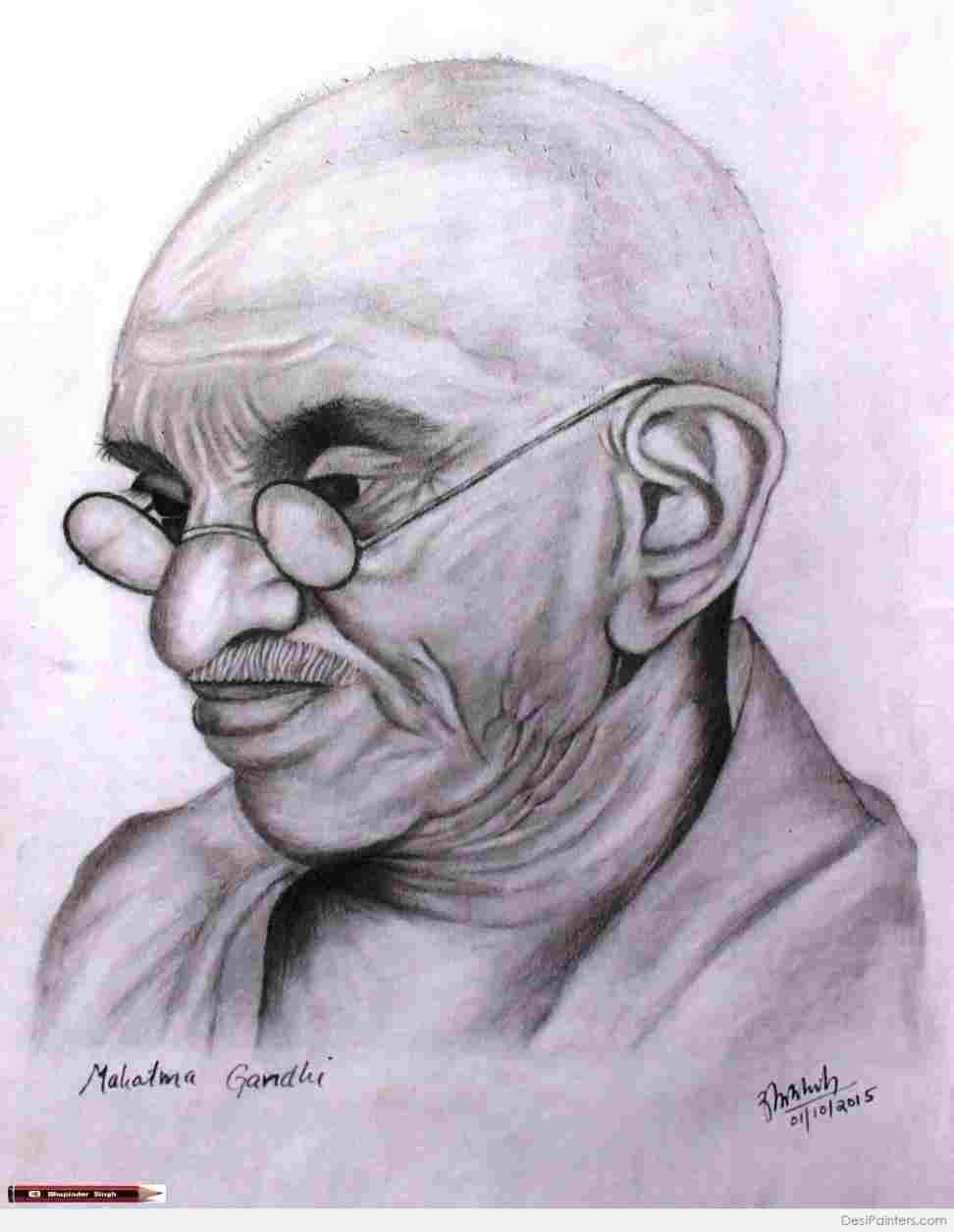 972x1255 sketch of mahatma gandhi of mahatma gandhi pencil art speed - Gandhi Pencil Drawing