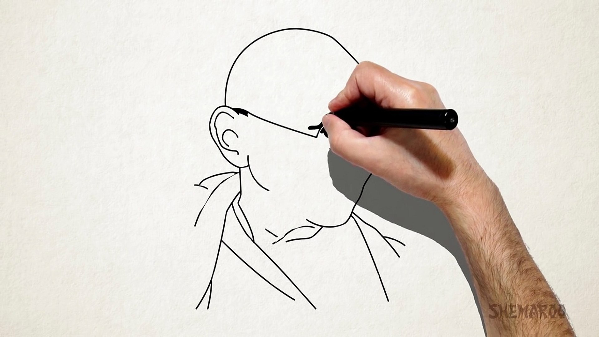 1920x1080 Easy Mahatma Gandhi Drawing For Kids Kids Learning Video - Gandhiji Drawing
