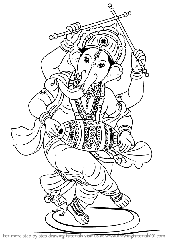 596x844 Learn How To Draw Lord Ganesha - Ganesh Drawing