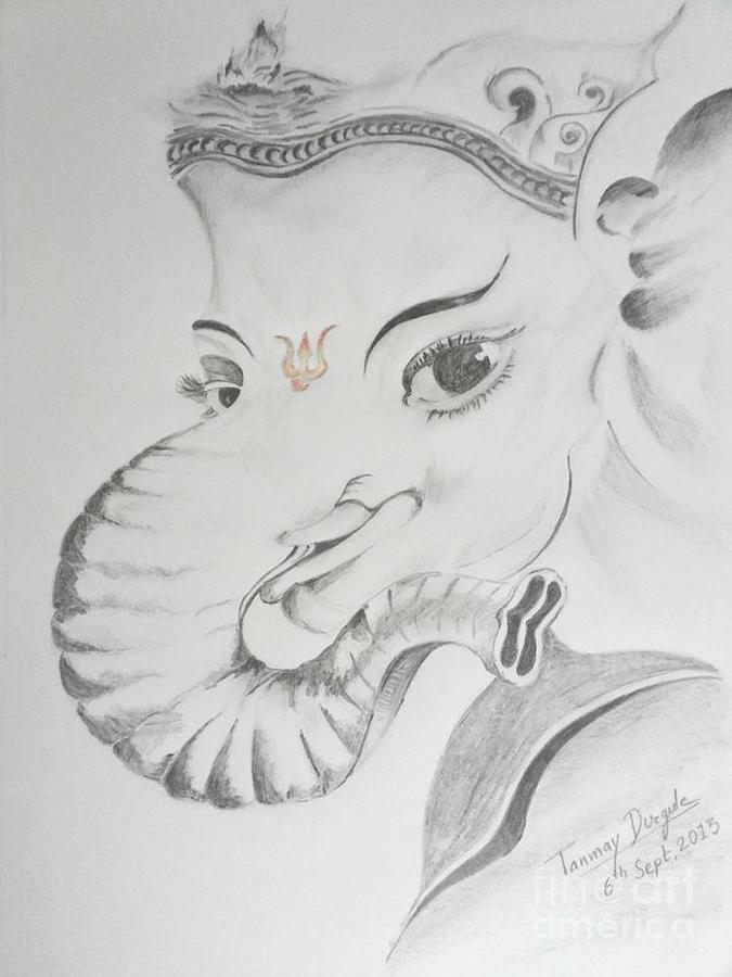 675x900 lord shri ganesh drawing - Ganesh Drawing