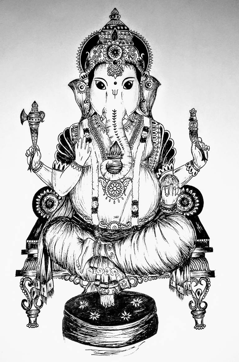 770x1165 ganesh drawing drawing skill - Ganesh Drawing