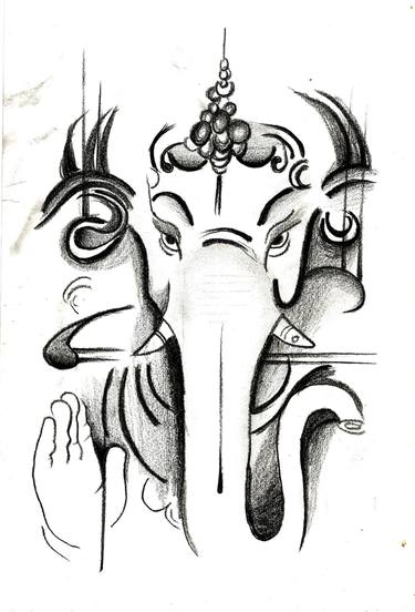 375x552 ganesh drawing - Ganesh Drawing Images