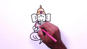 350x197 ganpati drawing for kids - Ganesh Drawing Images