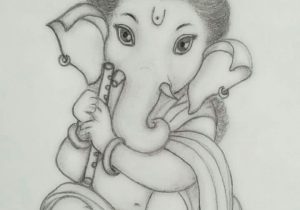 300x210 Easy Ganesha Pencil Sketches Easy Outline Pencil Drawings Of Lord - Ganesh Drawing Outline