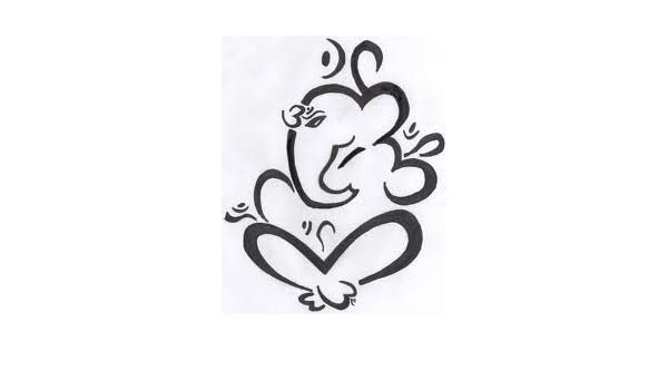 600x350 ganesh drawing outline vinyl stickers sticker h = w - Ganesh Drawing Outline