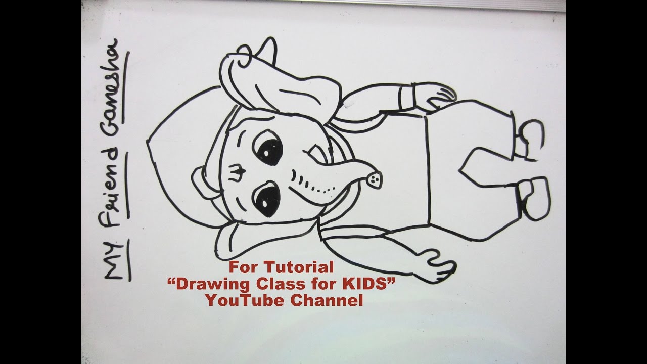 1280x720 how to draw my friend ganesha ganpati step - Ganesh Drawing Outline