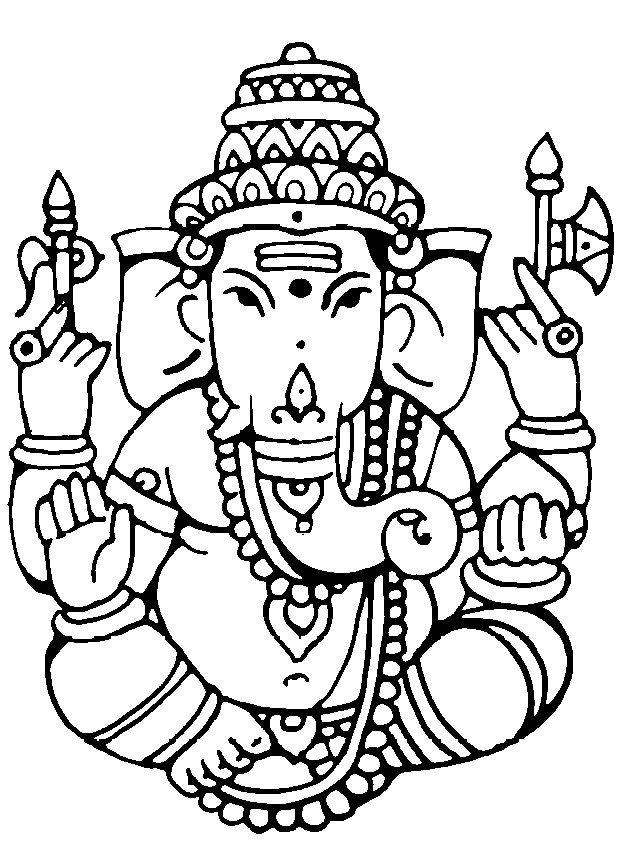 641x861 love this ganesh outline but with happy eyes! tattoos ganesha - Ganesh Drawing Outline