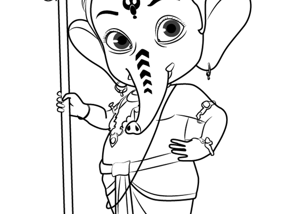 567x425 Ganesh Drawing - Ganesh Drawing Pictures