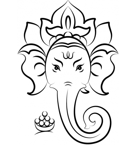 460x490 Collection Of Free Ganesh Drawing Traditional Download On Ui Ex - Ganesh Drawing Pictures