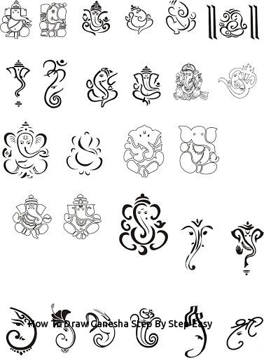 377x512 How To Draw Ganesha Step - Ganesh Drawing Pictures