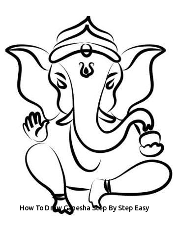 362x472 How To Draw Ganesha Step - Ganesh Drawing Simple
