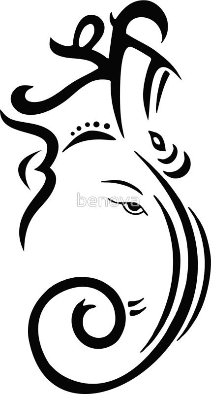 429x800 Simple Ganesh Line Drawings - Ganesh Drawing Simple