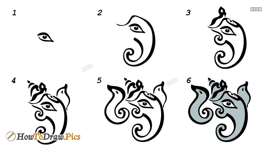 934x534 How To Draw Ganesha Ji Howtodraw Pics - Ganesh Ji Drawing