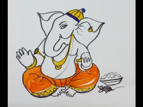 480x360 How To Draw Ganesha - Ganesh Ji Drawing