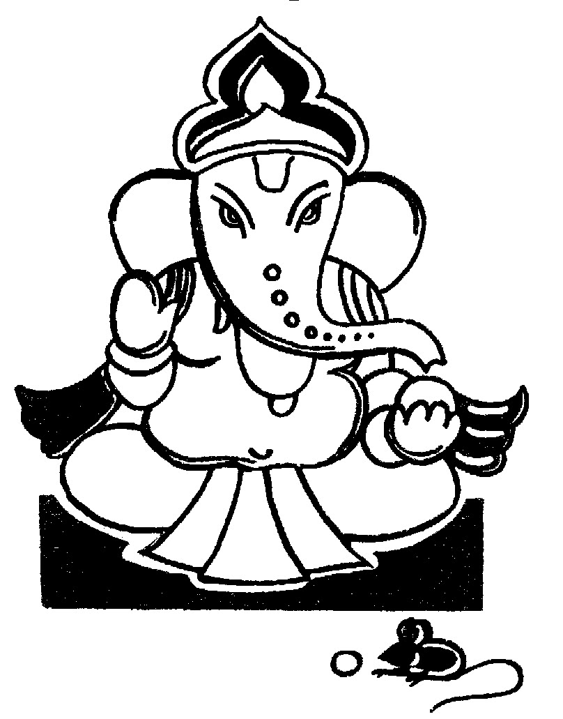 808x1031 shri ganesh sketch ganesh line drawing at getdrawings free - Ganesh Line Drawing