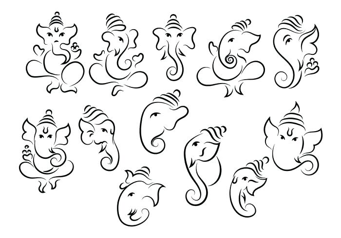 700x490 Bal Ganesha Coloring Pages Line Drawing At Free For Ganesh - Ganesh Line Drawing