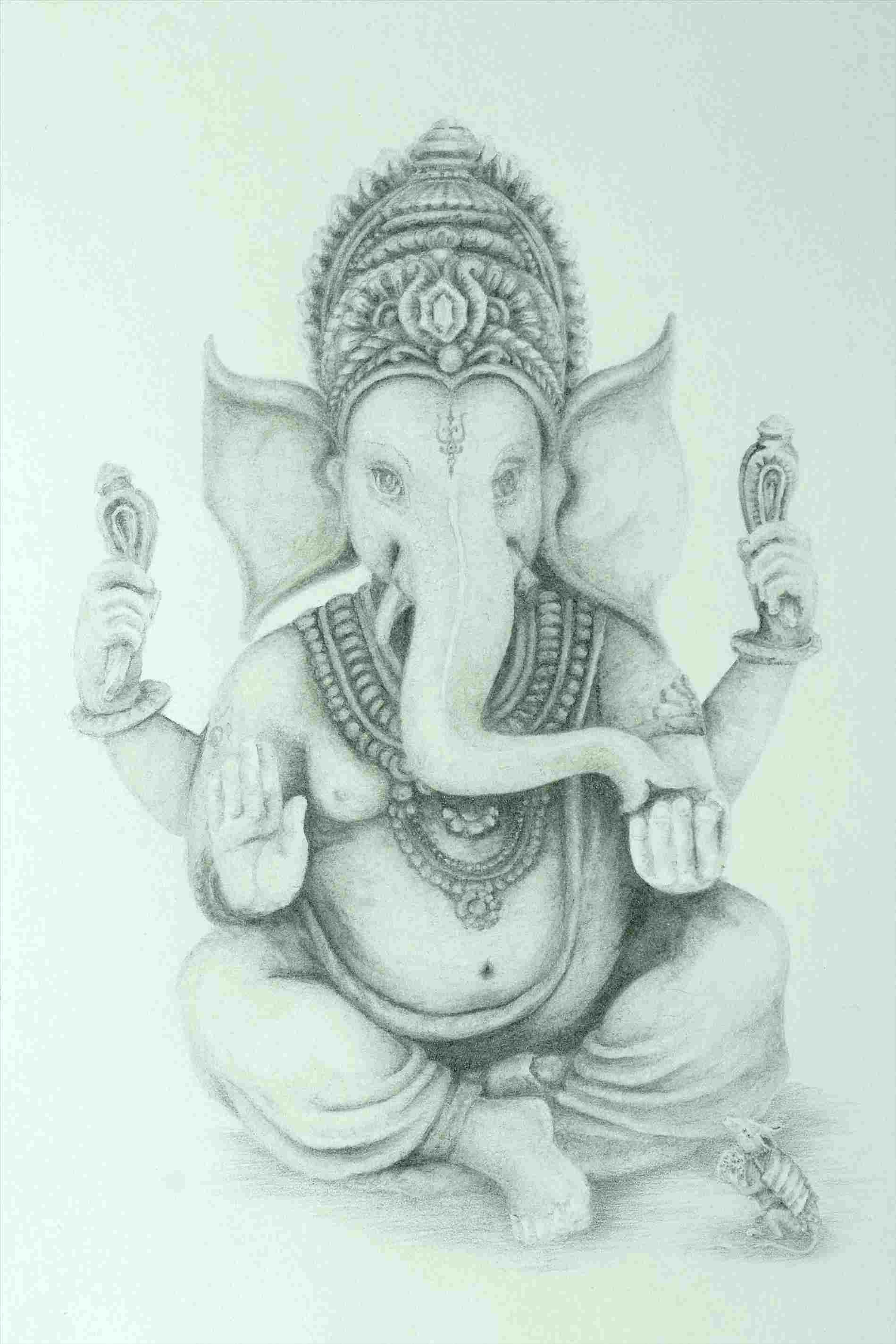1899x2849 Unique Easy Pencil Drawings Of Lord Ganesha - Ganesh Pencil Drawing