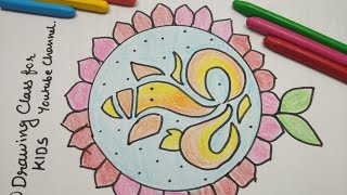 320x180 Ganpati Drawing And Color How To Draw Ganesha And Color Simple - Ganesha Drawing For Kid